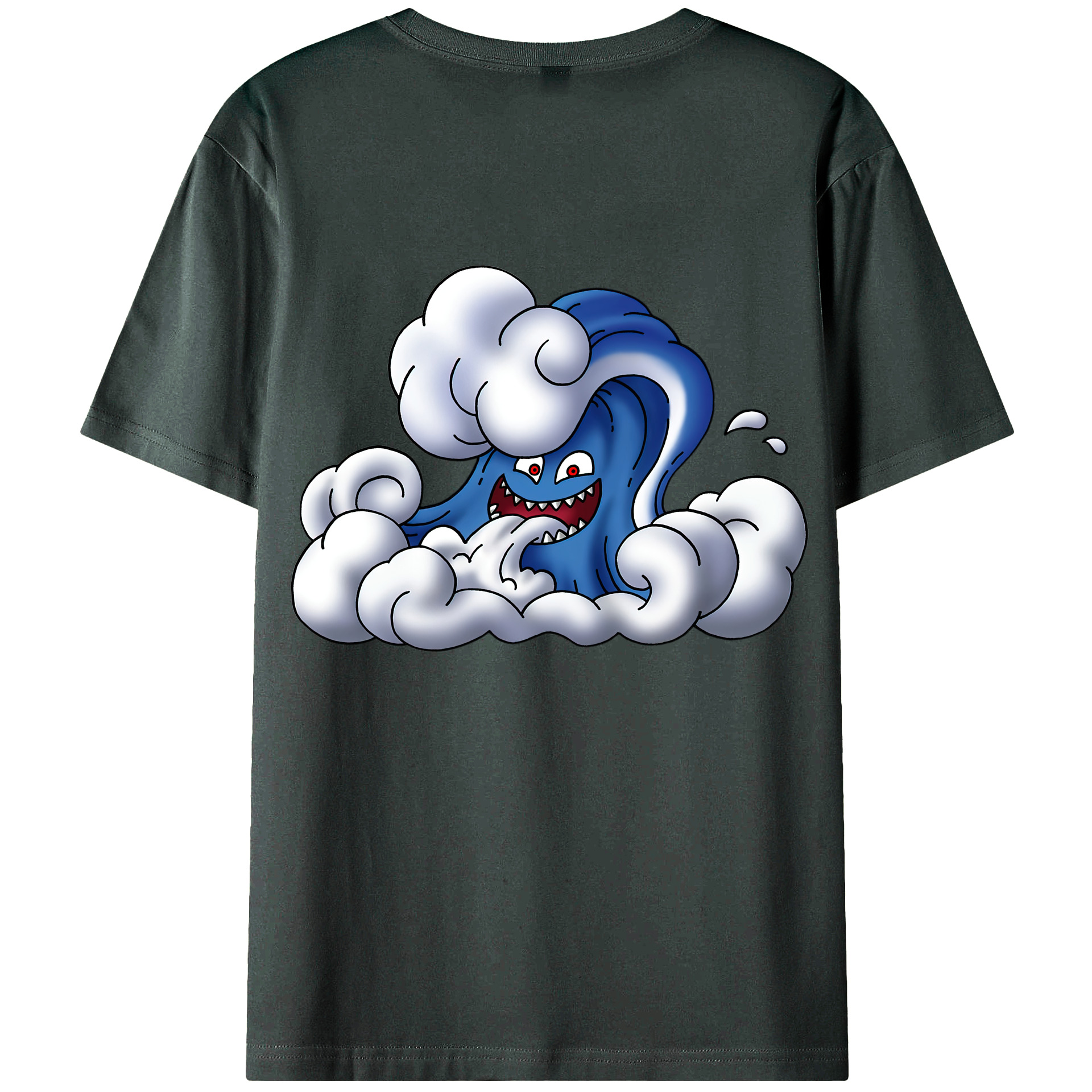 （画像用） ドラゴンクエスト Doragon Kuesuto Dragon Quest 綿100％ メンズ半袖Tシャツ（バックプリント） 通気性
